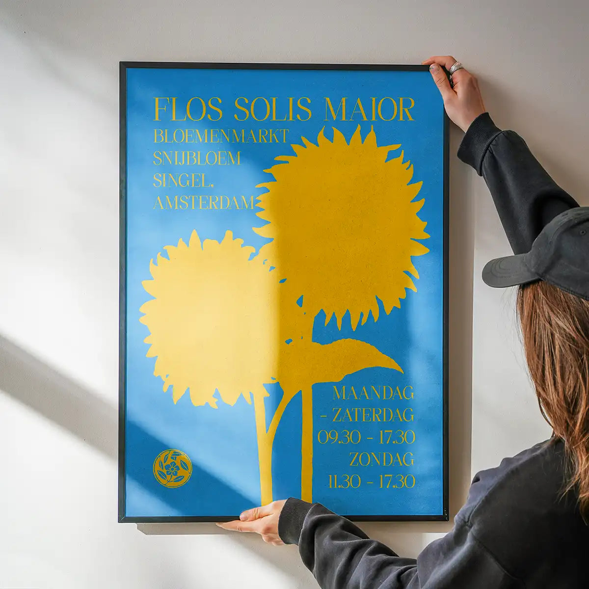 Flos Solis maior Sunflower Flower Market print