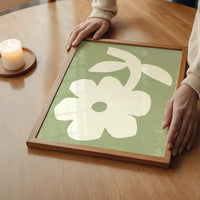 Simple Flower Green Paint Print