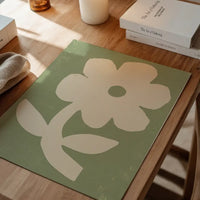 Simple Flower Green Paint Print