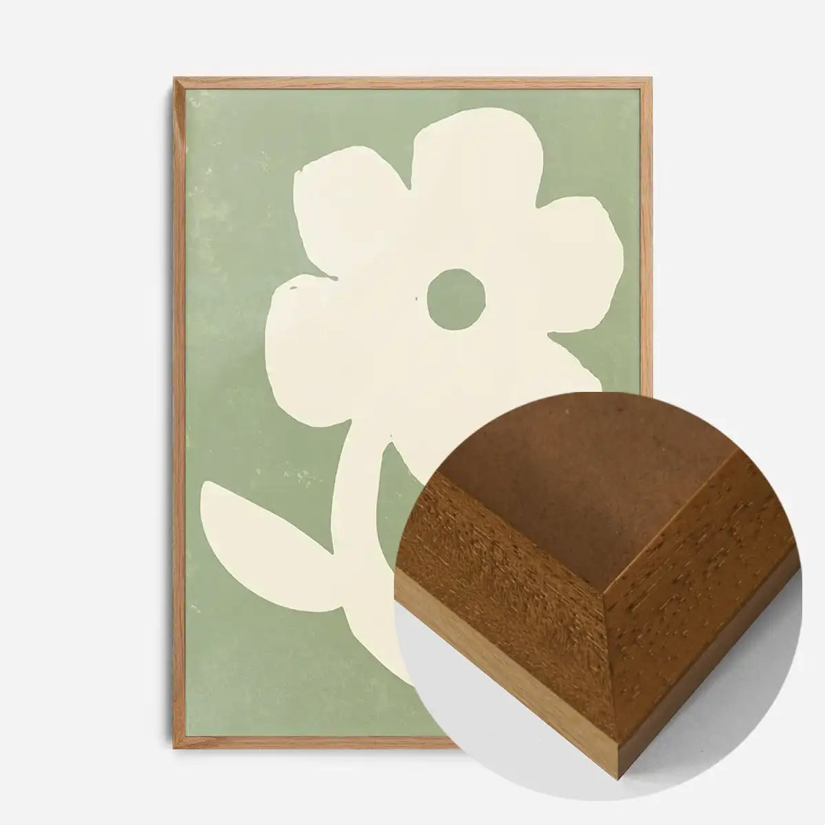 Simple Flower Green Paint Print
