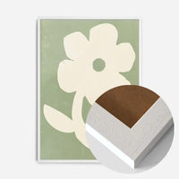 Simple Flower Green Paint Print