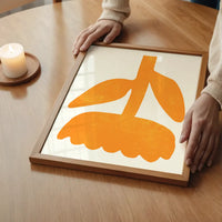Simple Flower Orange Paint Print