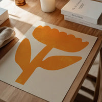 Simple Flower Orange Paint Print