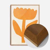 Simple Flower Orange Paint Print