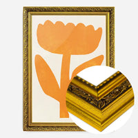 Simple Flower Orange Paint Print