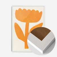 Simple Flower Orange Paint Print