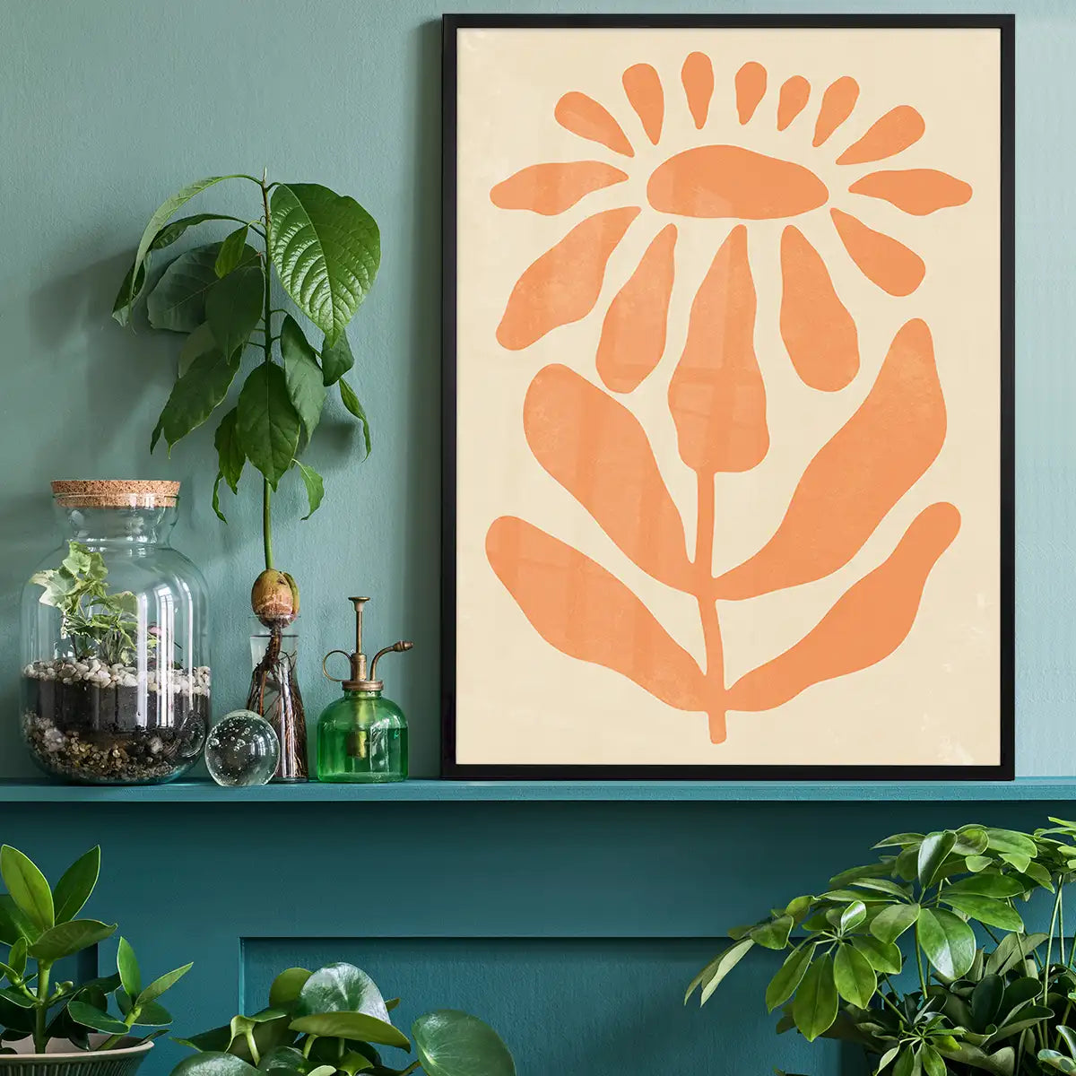 Simple Daisy Shape Flower Print
