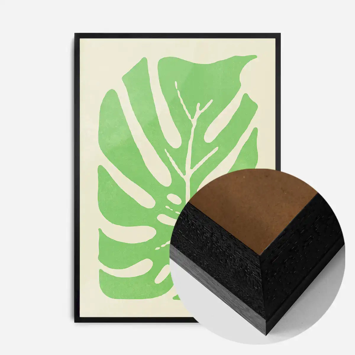 Simple Green Leaf Paint Print