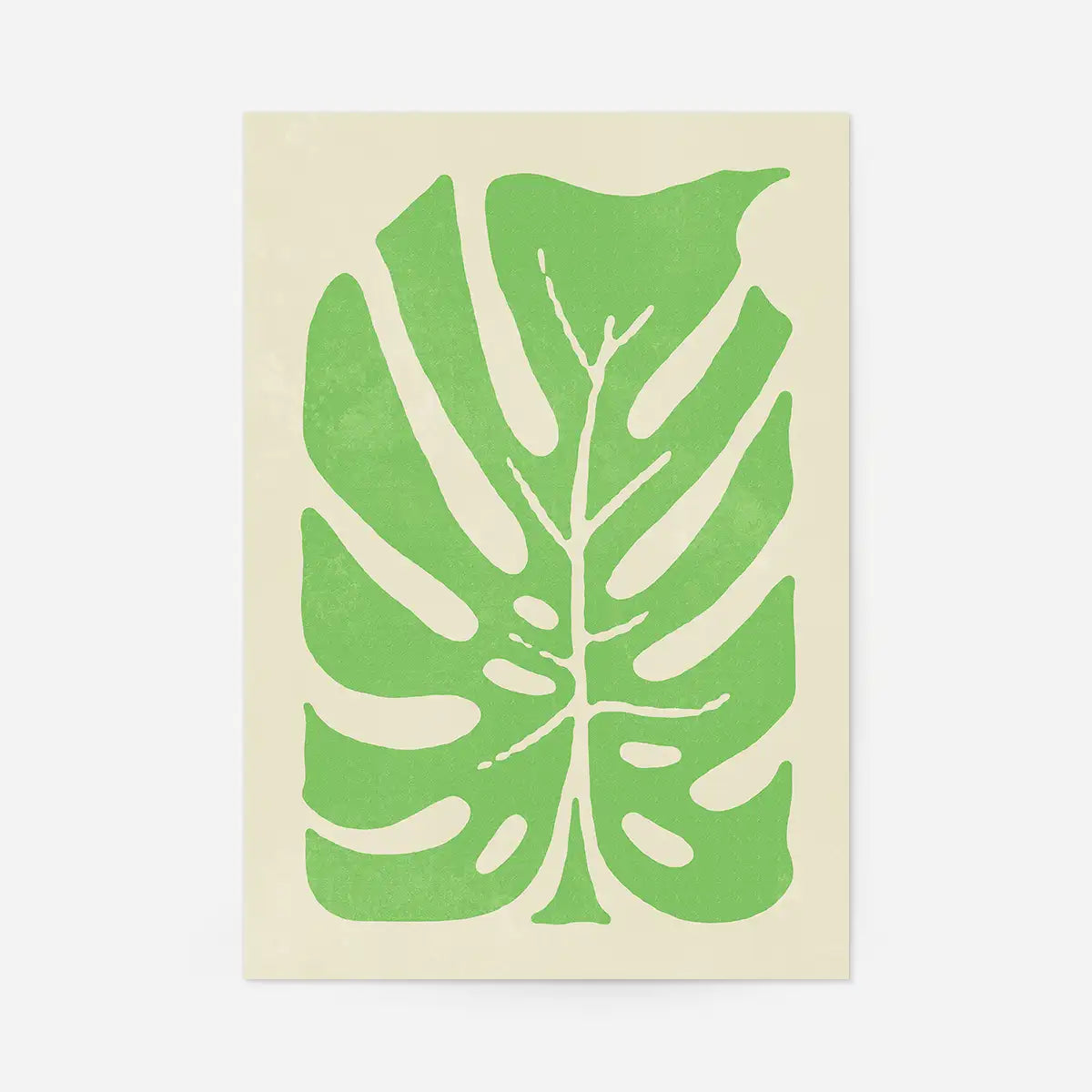 Simple Green Leaf Paint Print