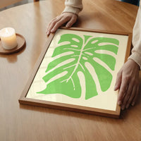 Simple Green Leaf Paint Print