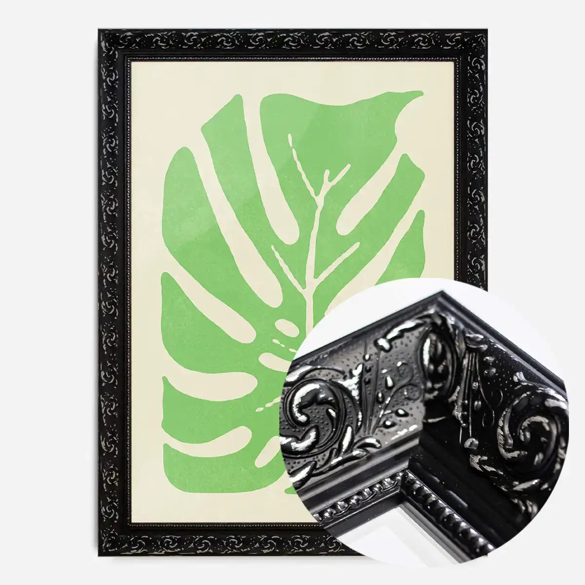 Simple Green Leaf Paint Print