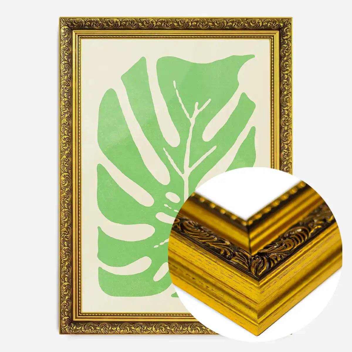 Simple Green Leaf Paint Print