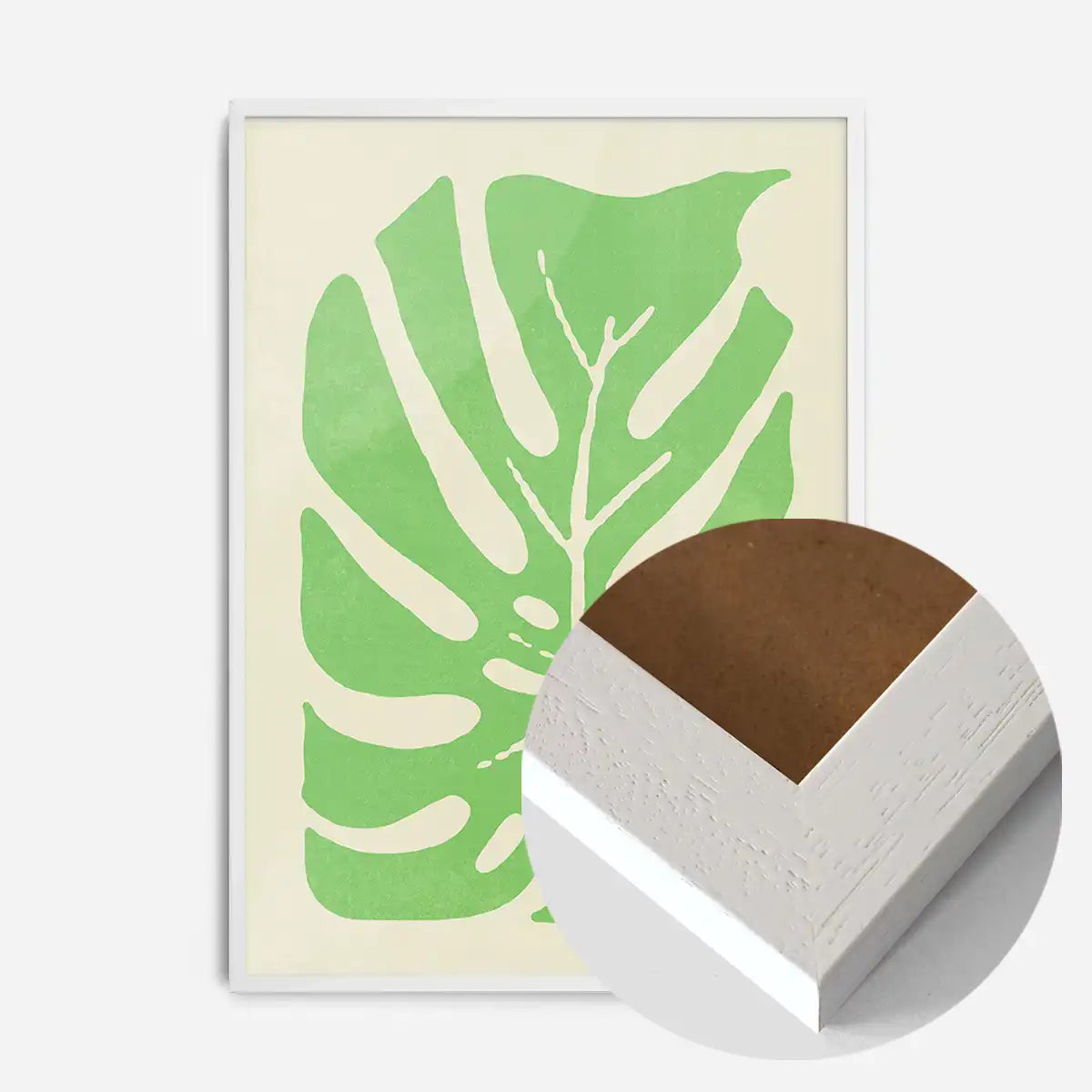 Simple Green Leaf Paint Print