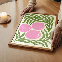 Leaves and Berries Simple Paint Print