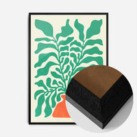 Simple Vase and Leaves Paint Print
