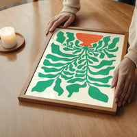 Simple Vase and Leaves Paint Print