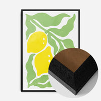 Simple Lemons and Leaves Paint Print