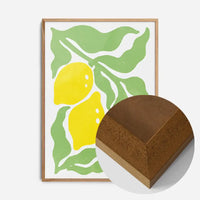 Simple Lemons and Leaves Paint Print