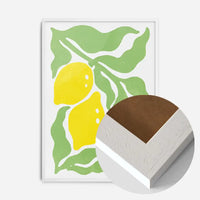 Simple Lemons and Leaves Paint Print