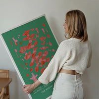 Poetry of Plants Pink & Green Botanical Print