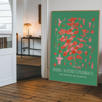 Poetry of Plants Pink & Green Botanical Print
