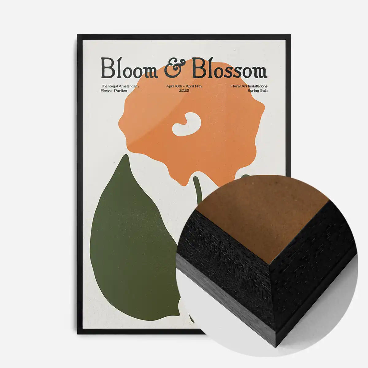 Bloom & Blossom Orange Flower Poster