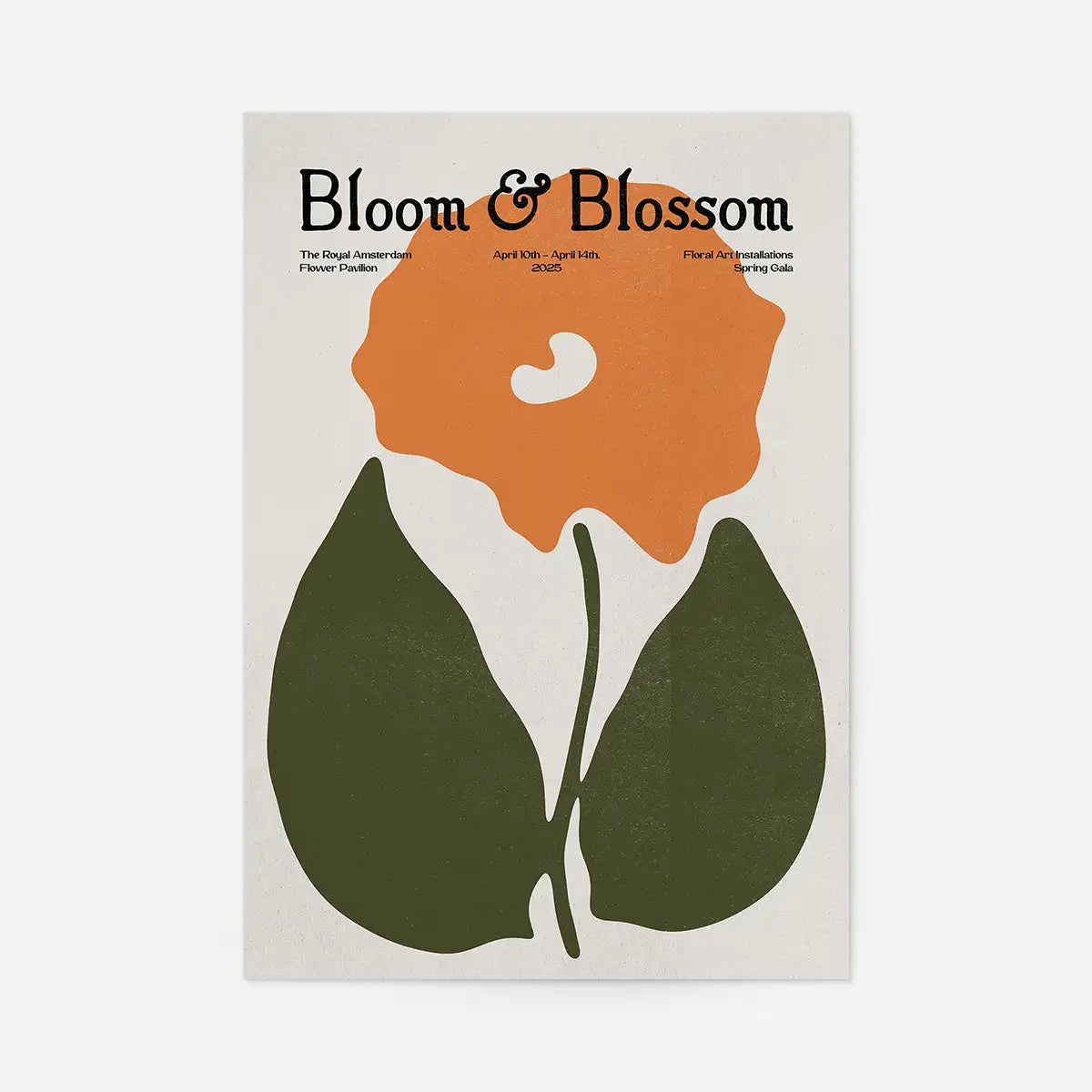 Bloom & Blossom Orange Flower Poster