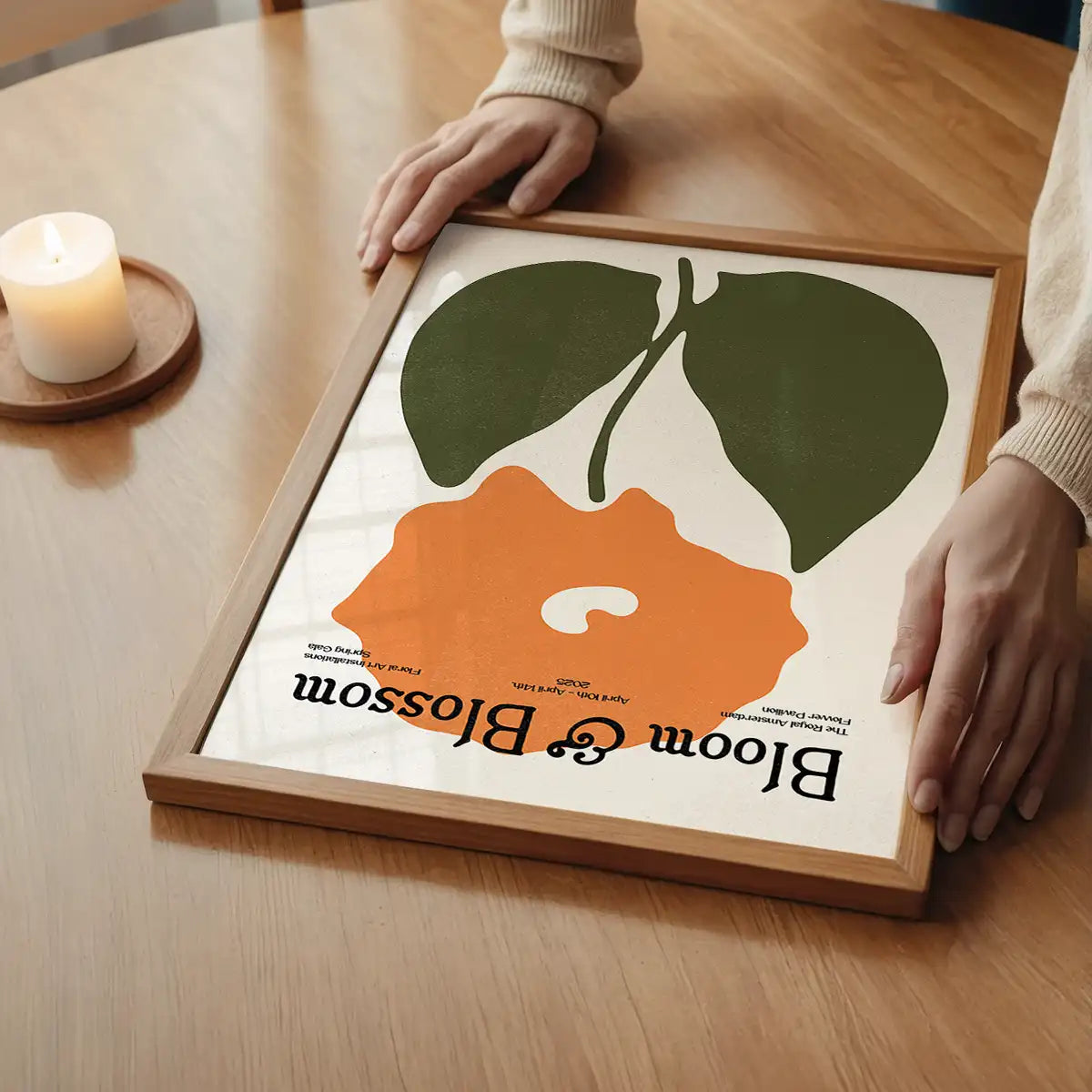 Bloom & Blossom Orange Flower Poster