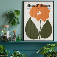 Bloom & Blossom Orange Flower Poster