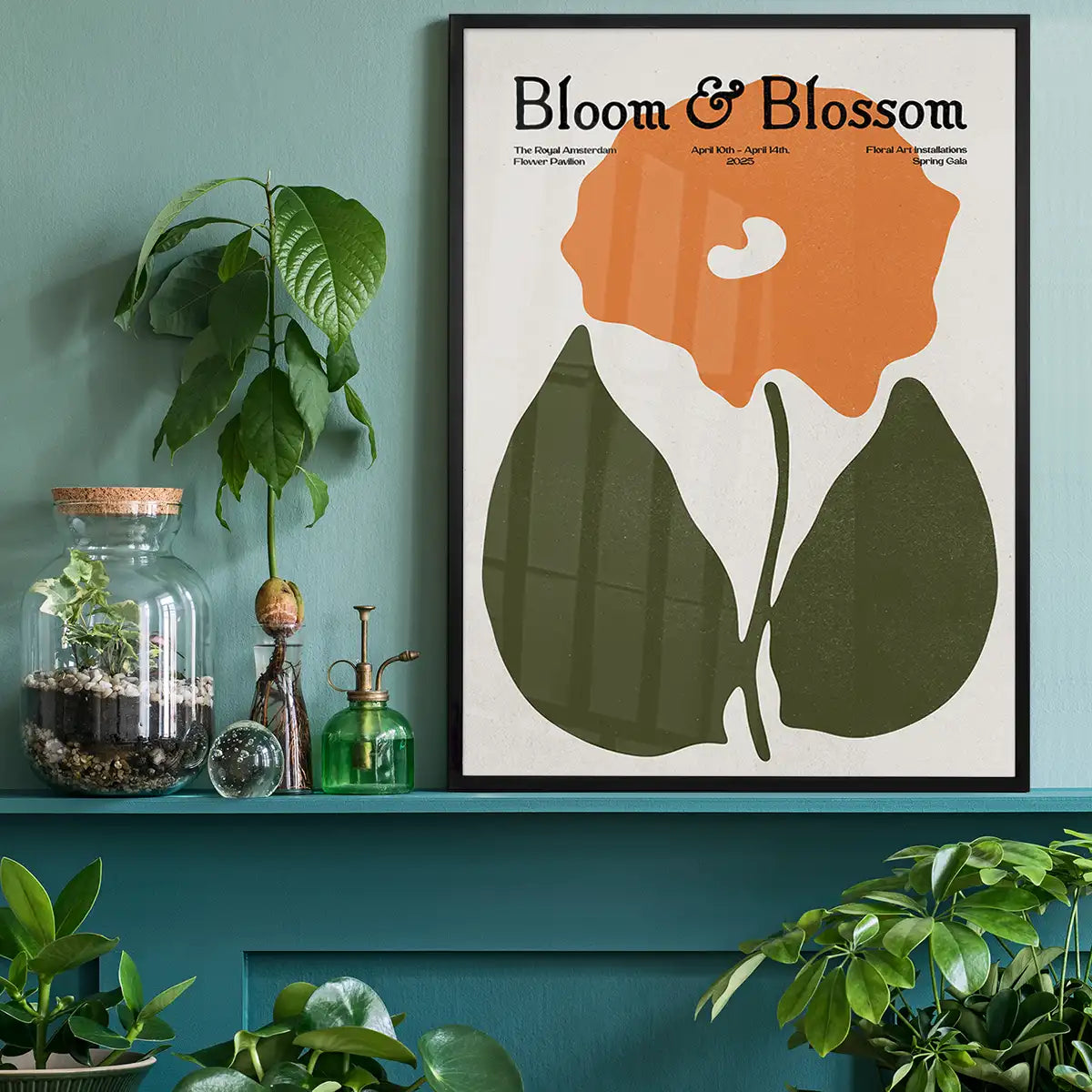 Bloom & Blossom Orange Flower Poster