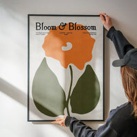 Bloom & Blossom Orange Flower Poster