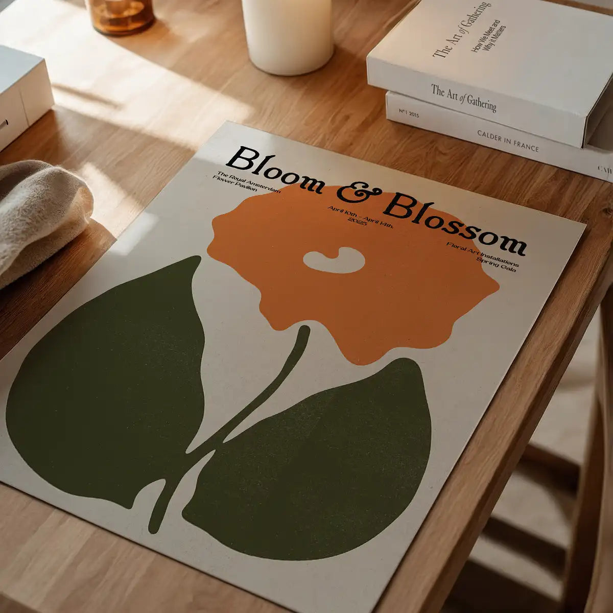 Bloom & Blossom Orange Flower Poster
