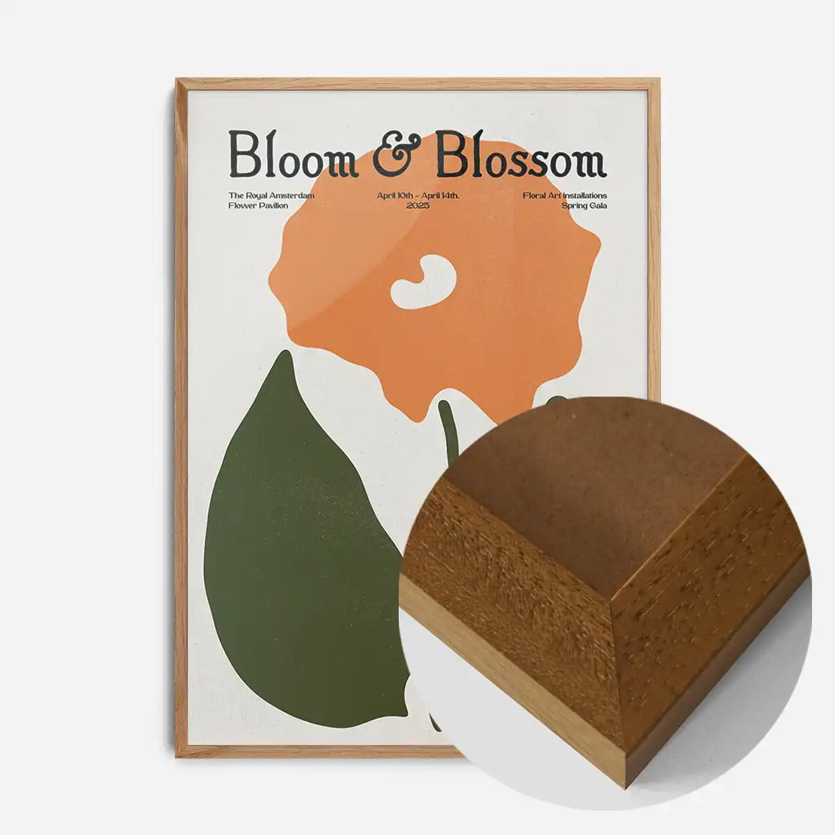 Bloom & Blossom Orange Flower Poster