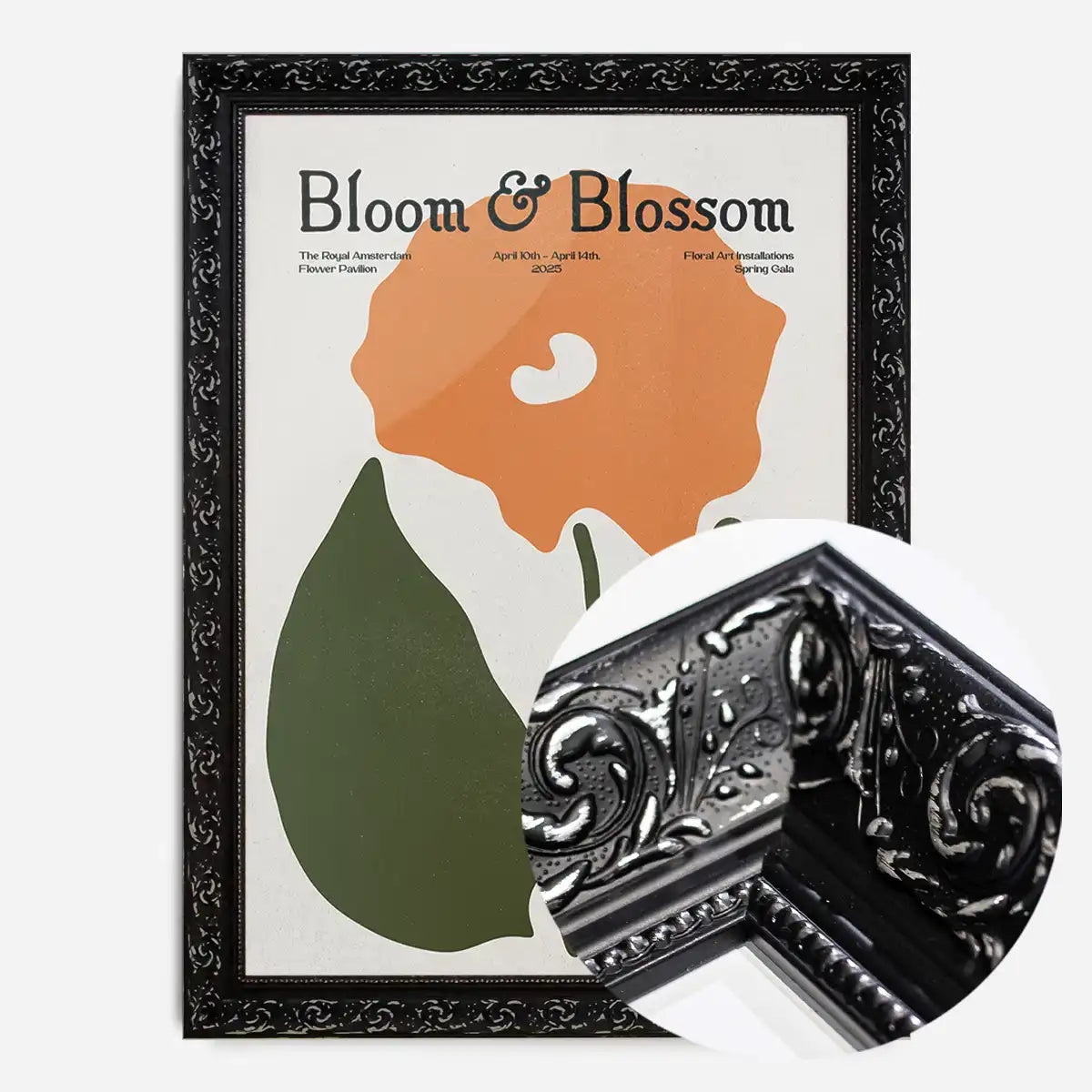 Bloom & Blossom Orange Flower Poster