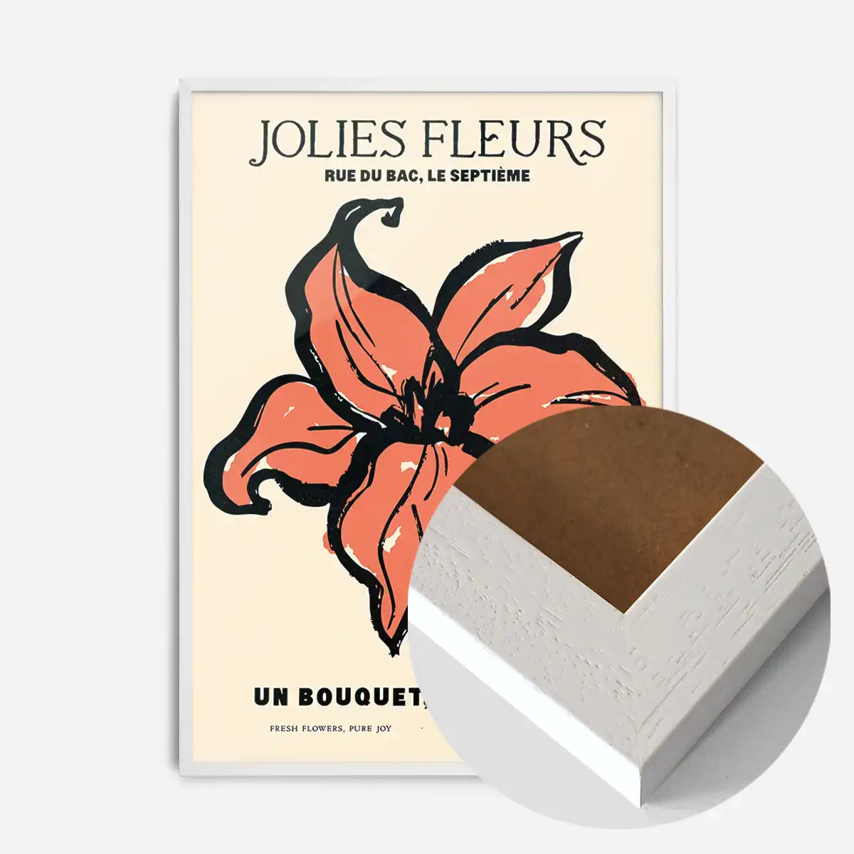 Beautiful Flowers Orange Flower Drawing Print