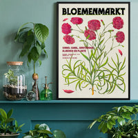 Amsterdam Bloemenmarkt Flower Market Pink Flowers Print