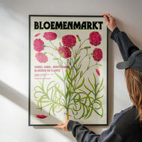 Amsterdam Bloemenmarkt Flower Market Pink Flowers Print