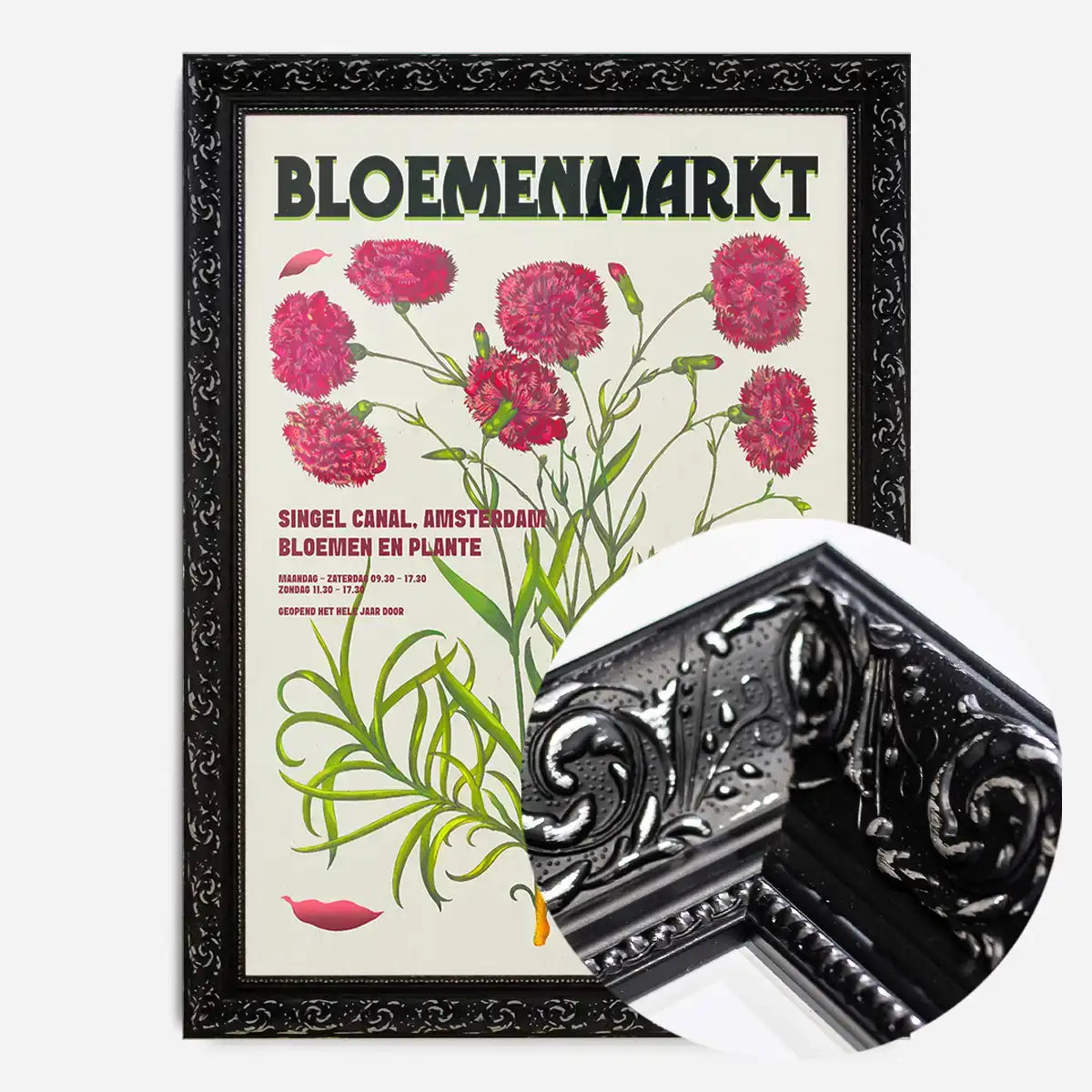 Amsterdam Bloemenmarkt Flower Market Pink Flowers Print