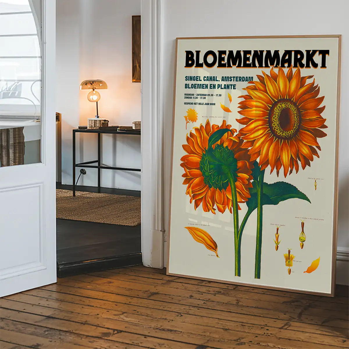 Amsterdam Bloemenmarkt Flower Market Sunflowers Print