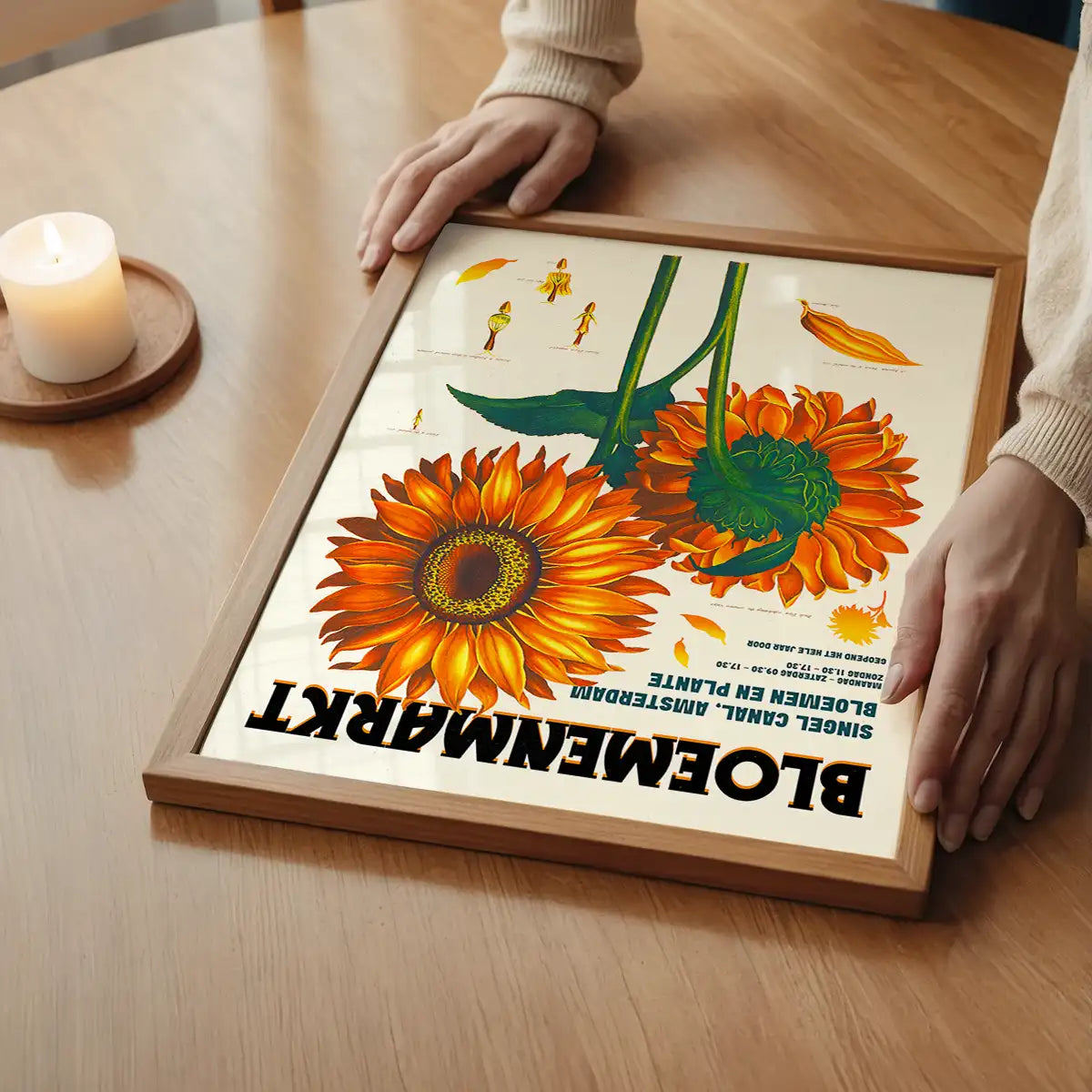Amsterdam Bloemenmarkt Flower Market Sunflowers Print