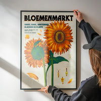 Amsterdam Bloemenmarkt Flower Market Sunflowers Print