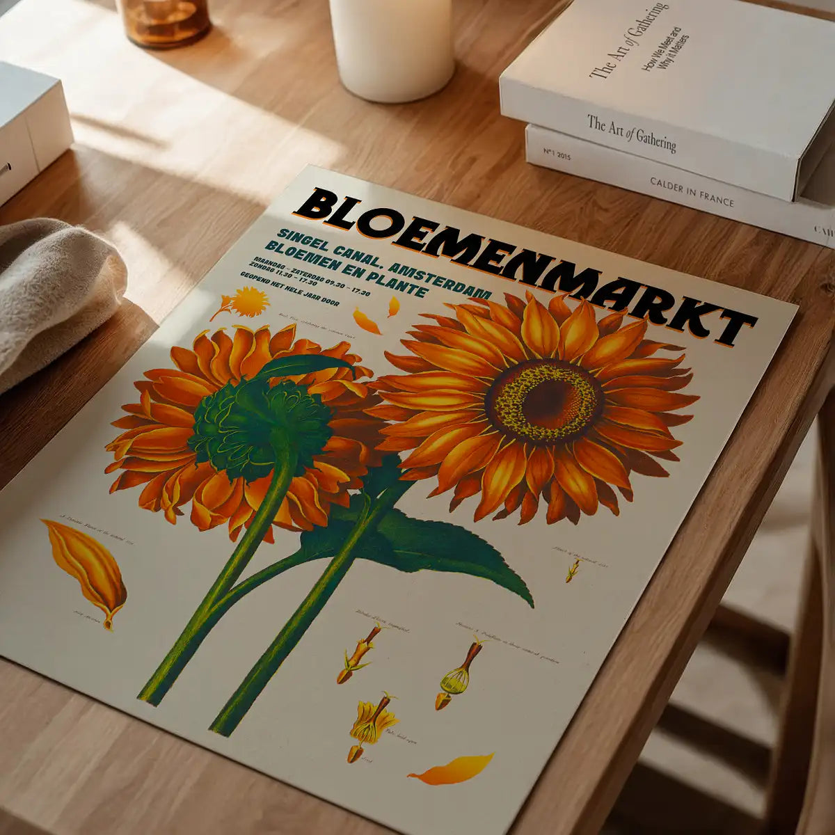 Amsterdam Bloemenmarkt Flower Market Sunflowers Print
