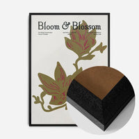 Bloom & Blossom Brown Flowers Poster