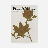 Bloom & Blossom Brown Flowers Poster
