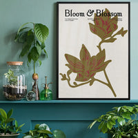 Bloom & Blossom Brown Flowers Poster