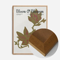 Bloom & Blossom Brown Flowers Poster