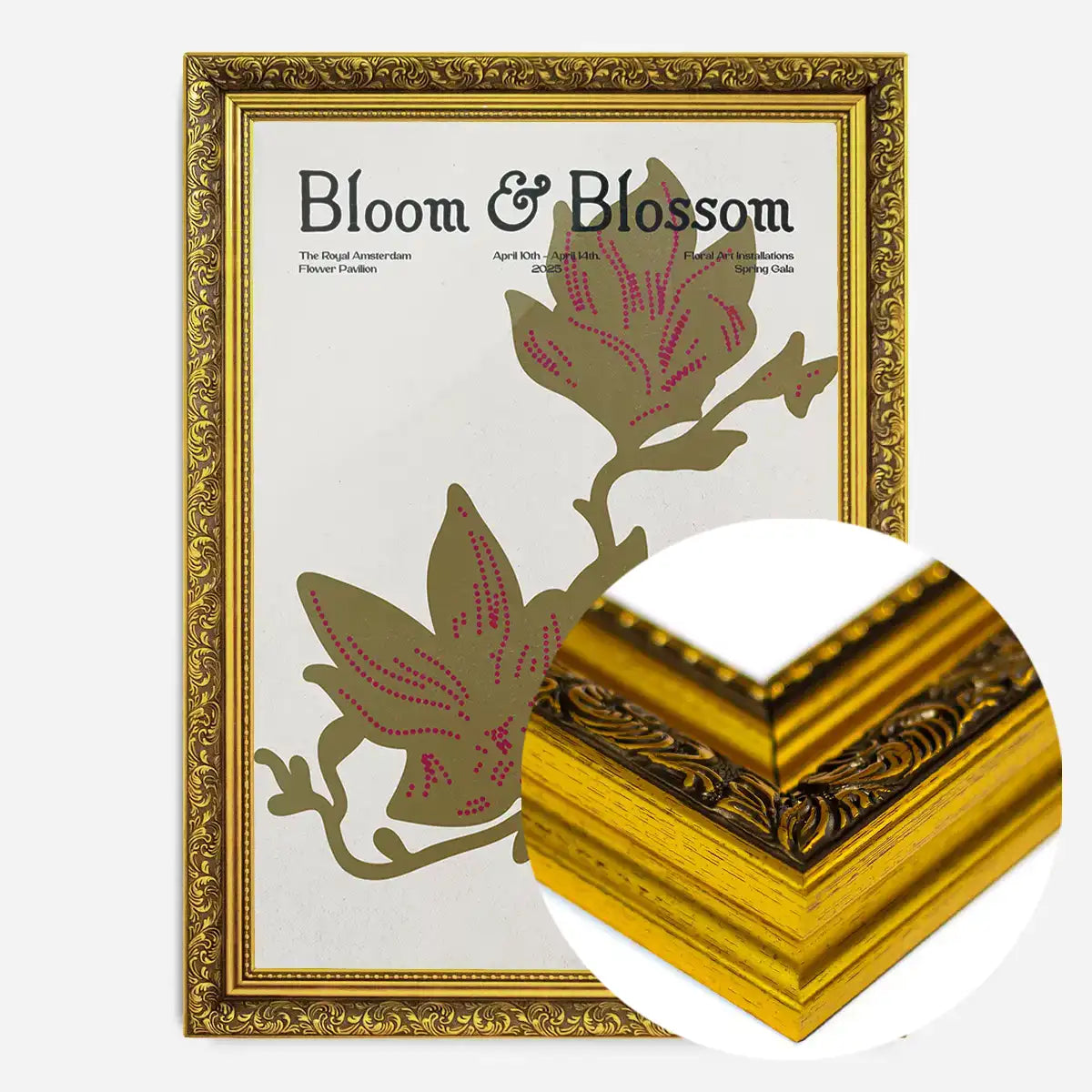 Bloom & Blossom Brown Flowers Poster