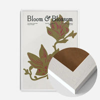 Bloom & Blossom Brown Flowers Poster