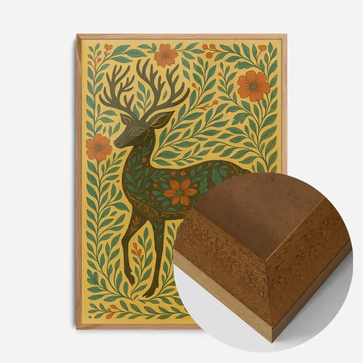 Deer Folk Art Painting Print