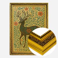 Deer Folk Art Painting Print